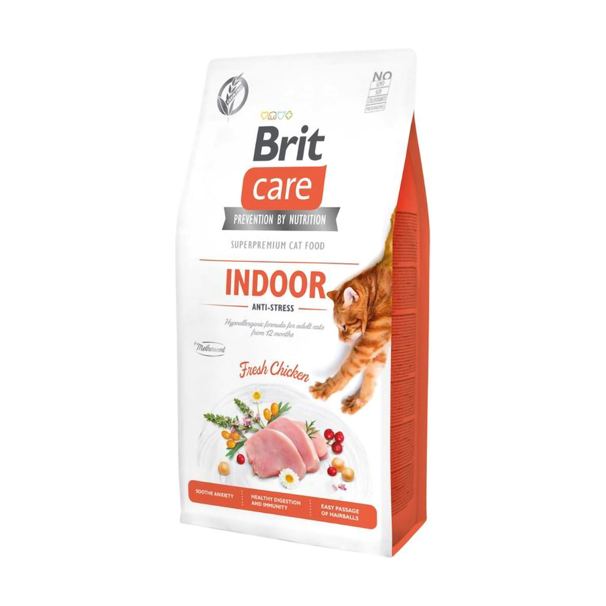 Сухий корм для кішок які живуть в приміщенні Brit Care Indoor з куркою, 7 кг